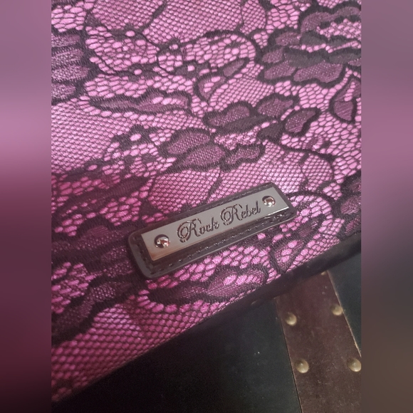 Bride of Frankenstein purple lace tote - Picture 4 of 7